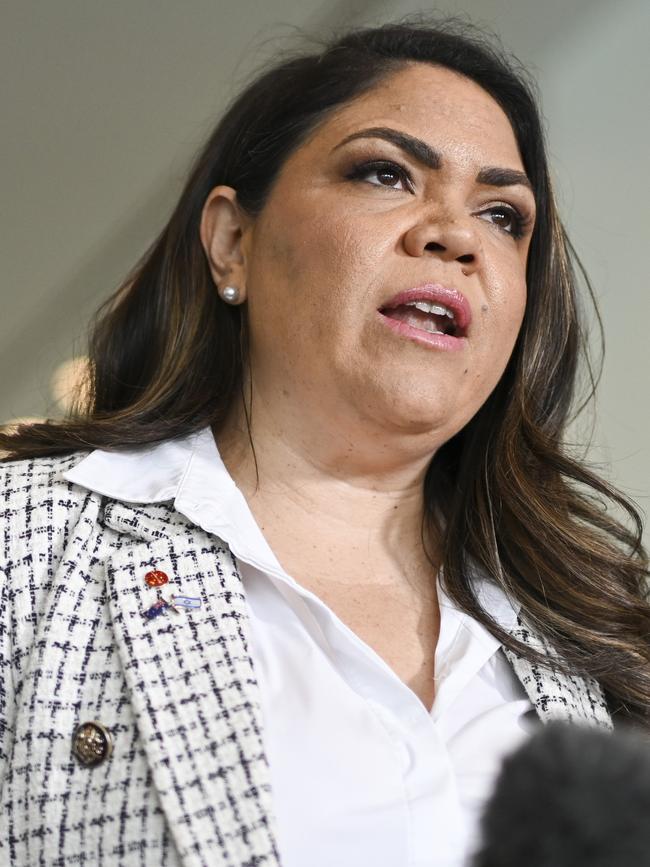 CANBERRA, AUSTRALIA - NewsWire Photos - November 20, 2024: Senator Jonno Duniam, Senator Susan McDonald and Senator Jacinta Nampijinpa Price hold a press conference at Parliament House in Canberra. Picture: NewsWire / Martin Ollman