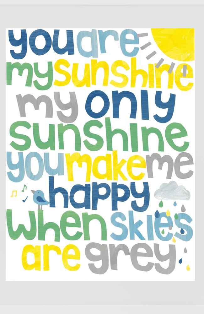 You Are My Sunshine poster.