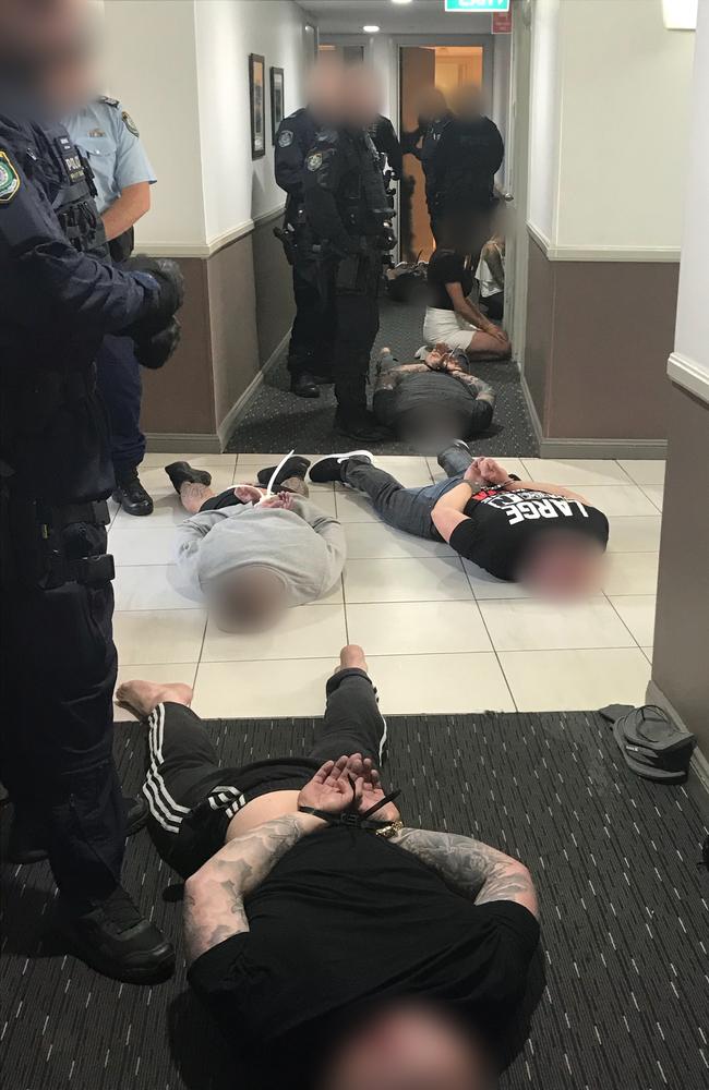 More than 20 interstate members of the Rebels outlaw motorcycle gang (OMCG) have been evicted from accommodation across Sydney after senior members were involved in an altercation with police last week. Picture: NSW Police