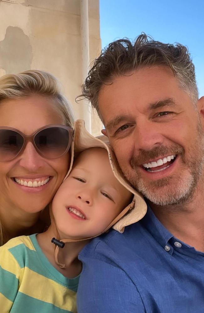 Jock Zonfrillo with wife Lauren and son Alfie. Picture: Instagram