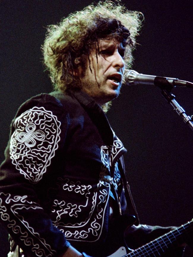 Bob Dylan, performing in 1987 in Paris, is another famous ‘Snake’. Picture: Bertrand Guay/AFP