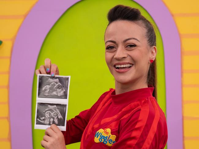 Embargoed for 6am., , The Wiggles' Caterina Mete announcing she is pregnant with identical twin girls.