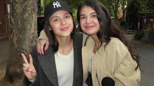 Global sensation Olivia Rodrigo was sighted on Peel St in Collingwood, Melbourne this week where she posed up with local fan. Picture: Instagram.