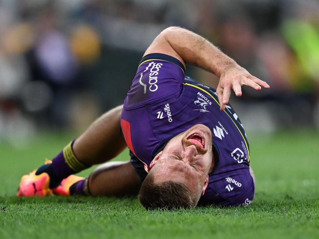 Cameron Munster down with a groin injury. Picture: NRL Photos