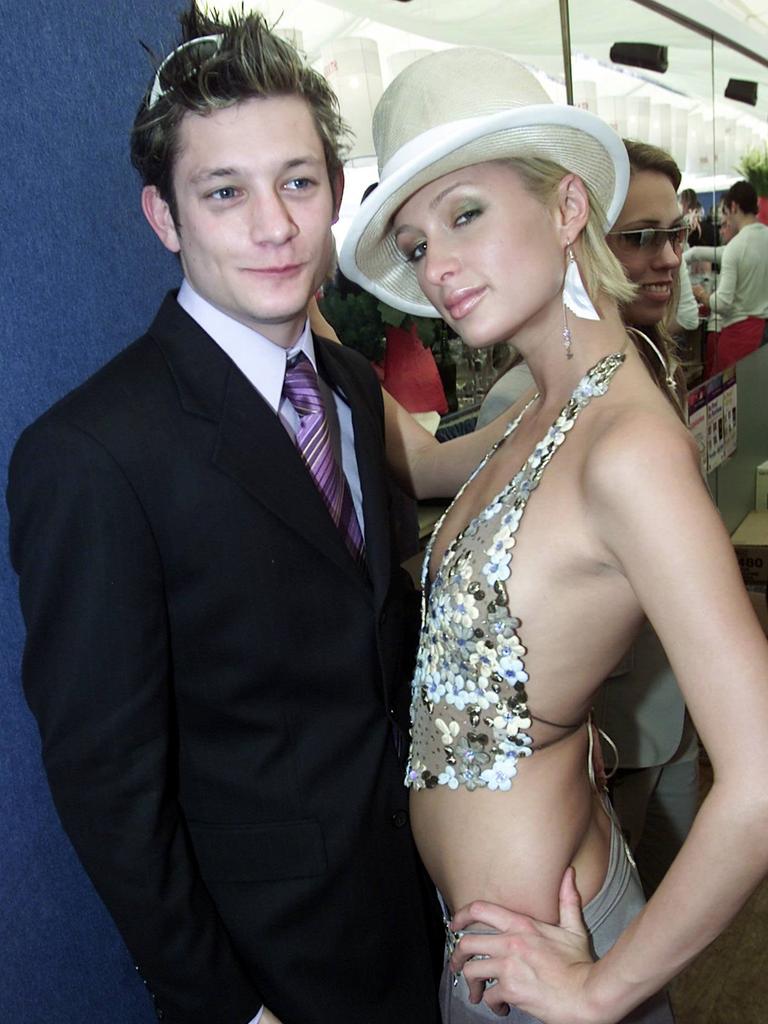 Rob Mills and Paris Hilton in 2003 Melbourne Cup.