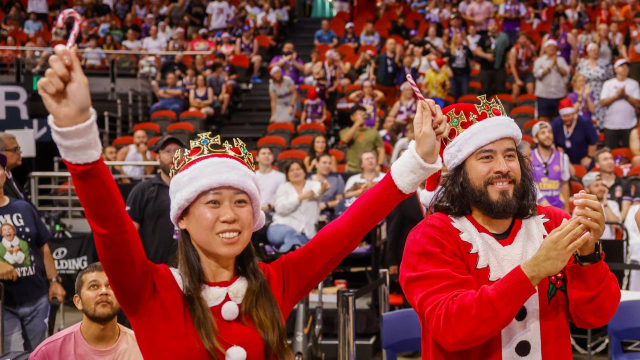 There was a festive atmosphere inside Qudos Bank Arena. Picture: Getty Images