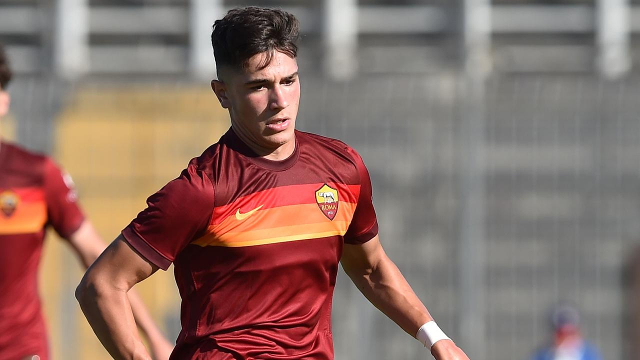 Cristian Volpato of AS Roma, who could soon earn a Socceroos senior cap to lock him into Australia over Italy. (Photo by Giuseppe Bellini/Getty Images)
