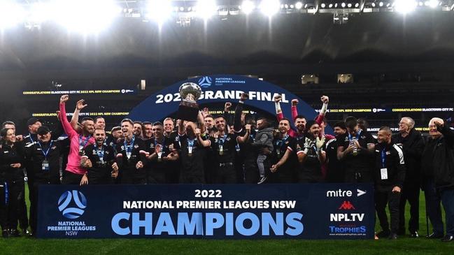 Blacktown City FC after winning the 2022 NSW NPL1 grand final. Photo: Supplied