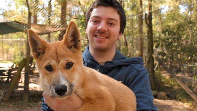 The region is home to the unique Bargo Dingo Sanctuary. Pictured is Spenser Harris with dingo Pinchi. Picture:Simon Bullard