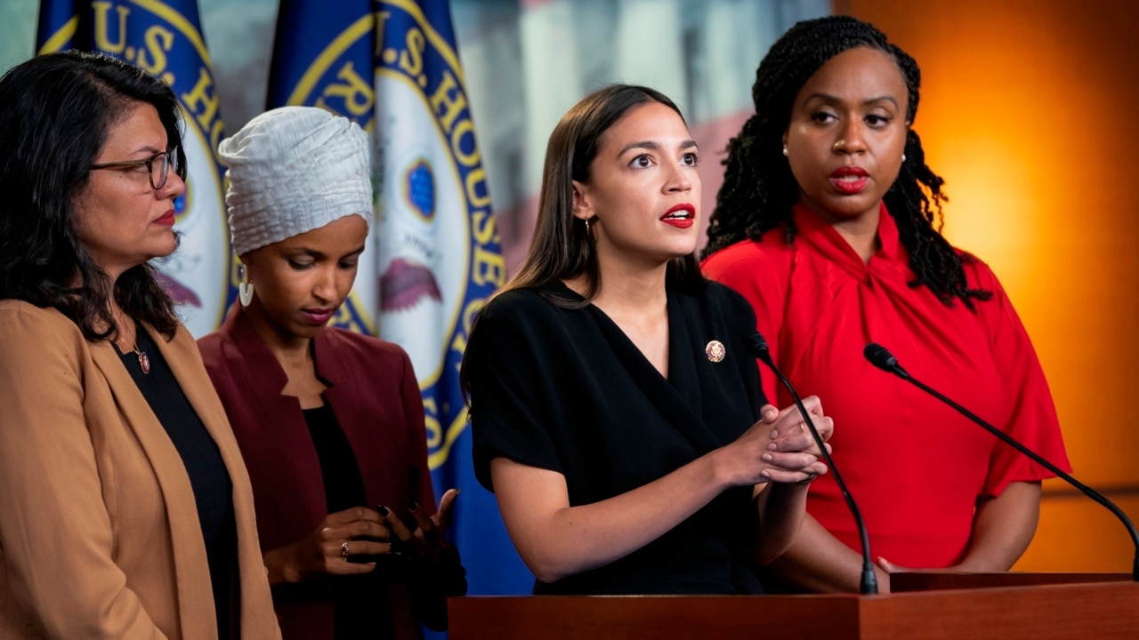 Congresswomen face press on Trump tweets | Sky News Australia