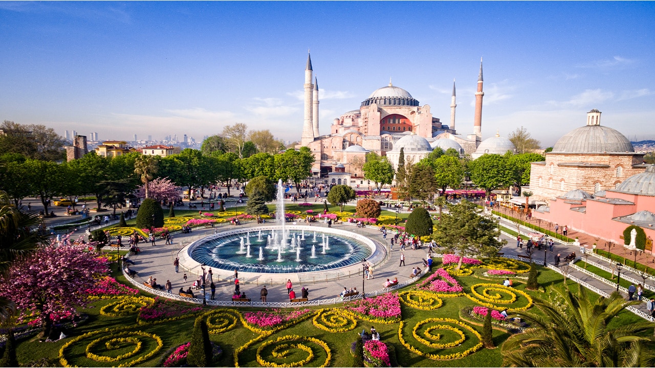 The Hagia Sophia mosque in Istanbul.