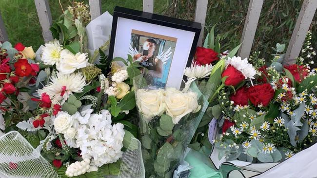 Tributes on the Bell St bridge in Preston for Jake Massey, 33, who was killed while riding his motorbike on April 1. Picture: Facebook.