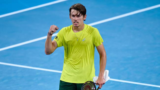 Alex de Minaur credits his strong ATP Cup performance with changing his mindset ahead of the Australian Open. Picture: Getty Images