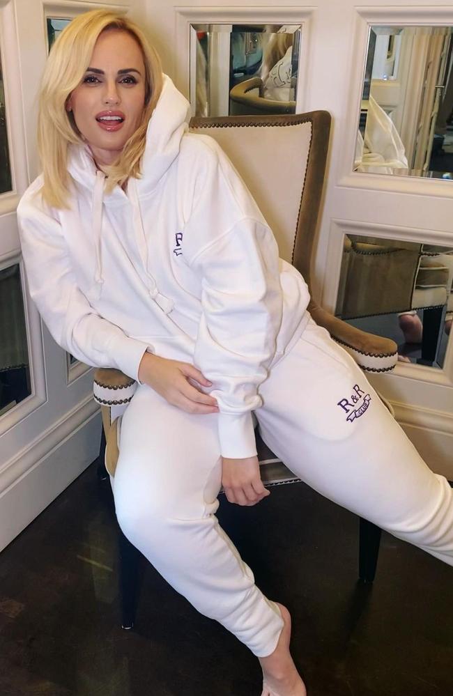 The ‘absurd’ prices of the products have also angered, with this tracksuit retailing for $A499. Picture: Instagram/RebelWilson