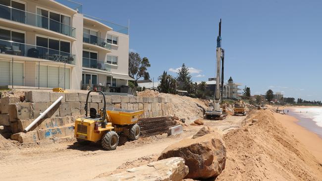 Blocks of units will also be protected by the seawall. Picture John Grainger