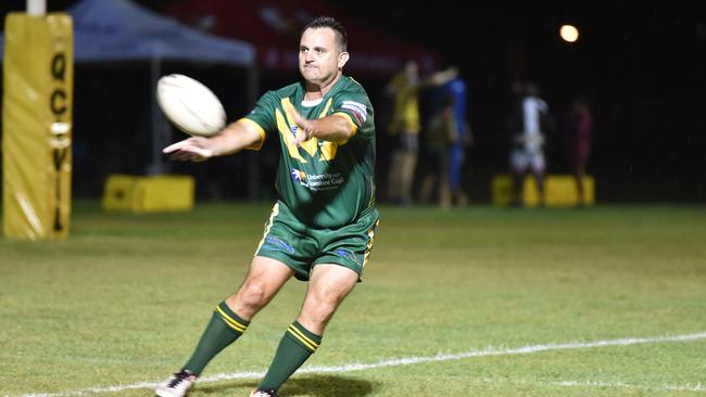 Craig Teevan playing for the Australian Team of NRL Legends in Hervey Bay.