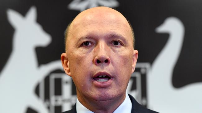 Minister for Home Affairs Peter Dutton. Picture: AAP.