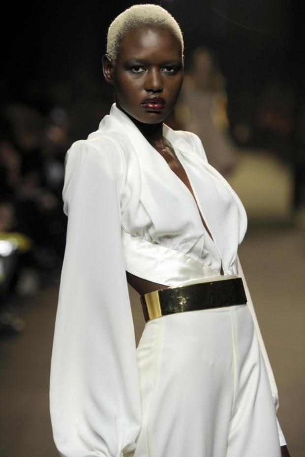 Ajak Deng on the catwalk - Vogue Australia