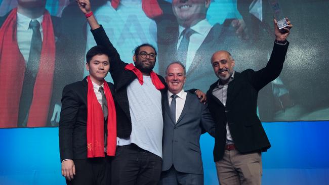 Gaggan Anand, second from left, from Gaggan, winner of The Best Restaurant in Thailand and The Best Restaurant in Asia.