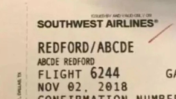 A Southwest Airline worker found Abcde's name amusing. Picture: ABC TV/ Supplied