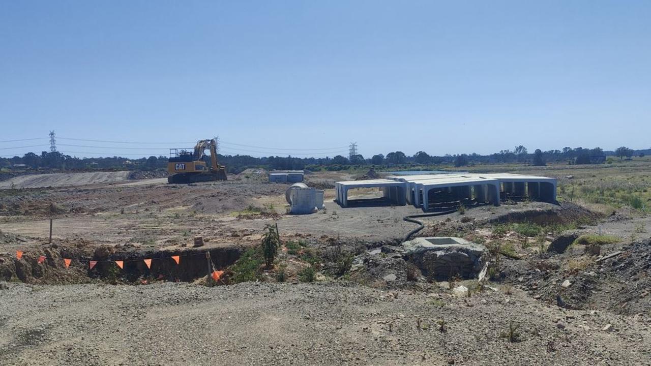 The unfinished subdivision site at Clydesdale.