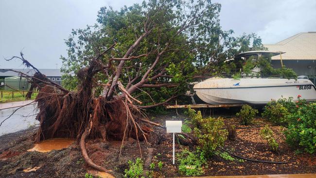 Damage from Cyclone Zelia after it made landfall in the WA town of Port Hedland on Friday. Picture: Facebook