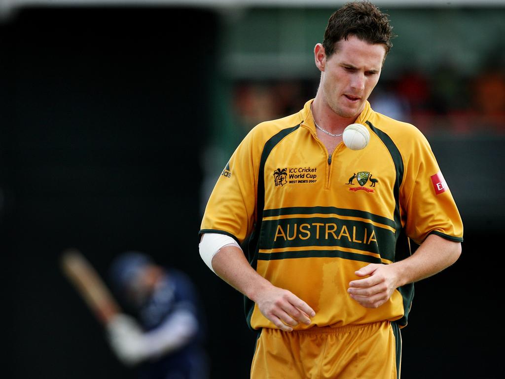 “The Wild Thing” Shaun Tait, pictured playing for Australia at the 2007 World Cup, is one of three men to hit the 157kph mark in the IPL.