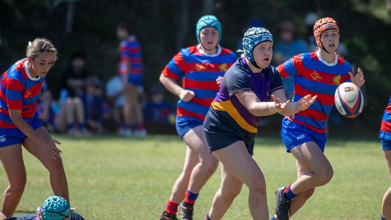 Selena Worsley Cup Game 2. Downlands 15A vs Glennie 15S. 2024 O'Callaghan Cup day at Downlands College. Photo by Nev Madsen