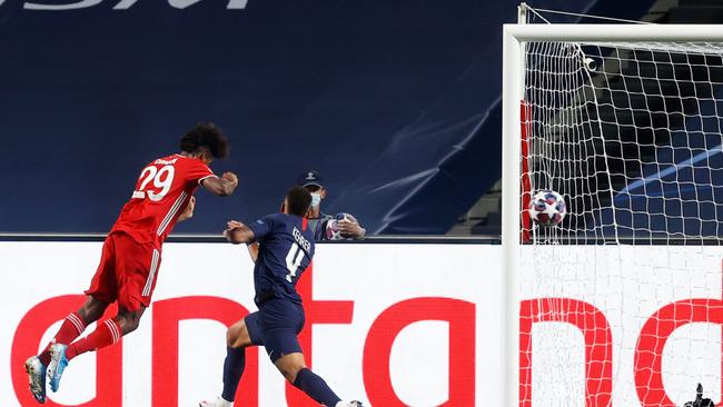 Kingsley Coman scores the only goal of the match. Picture: AFP