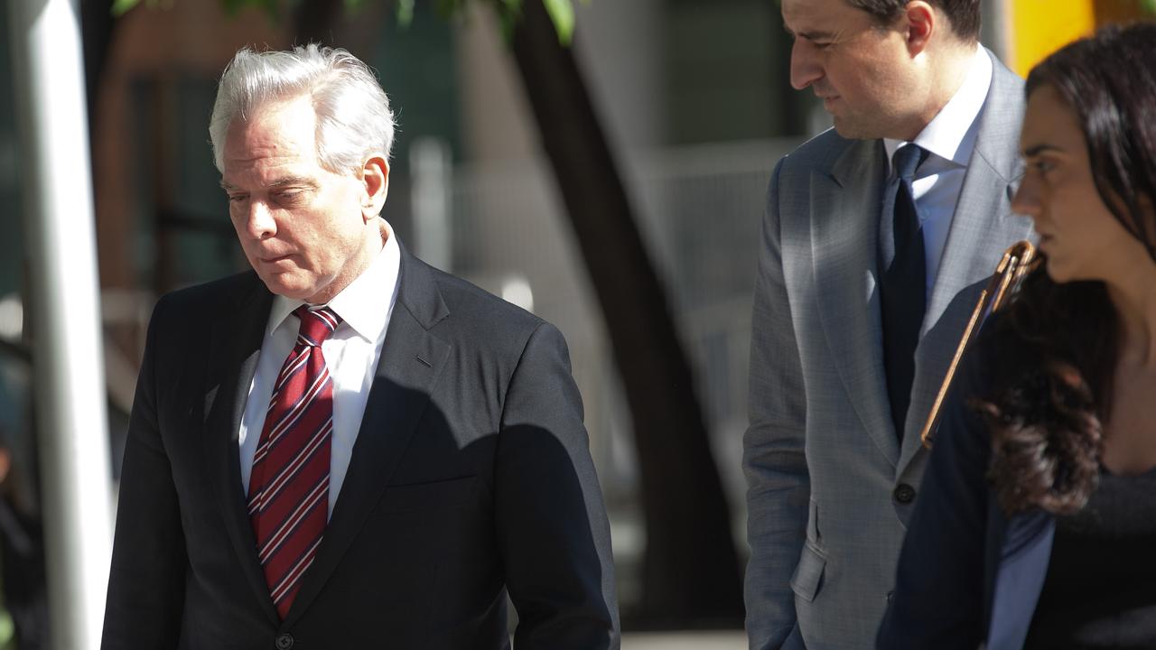 Fortrend Securities boss Joe Forster, left, pictured last year outside the Federal Court in Melbourne. Picture: Newswire/Nicki Connolly