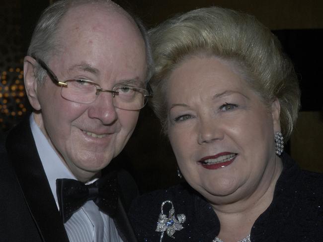 Colin North and wife Susan Alberti at the Susan Alberti Medical Research Foundation Signature Ball at the Palladium at Crown Casino in 2012.