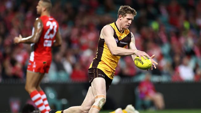 Sam Frost was superb in limiting Lance Frankin to one goal. Picture: Getty Images