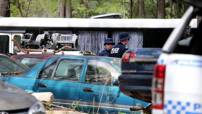 The property searched in Herons Creek was the same one police, sniffer dogs and SES personnel scoured in August 2019. Picture: Supplied