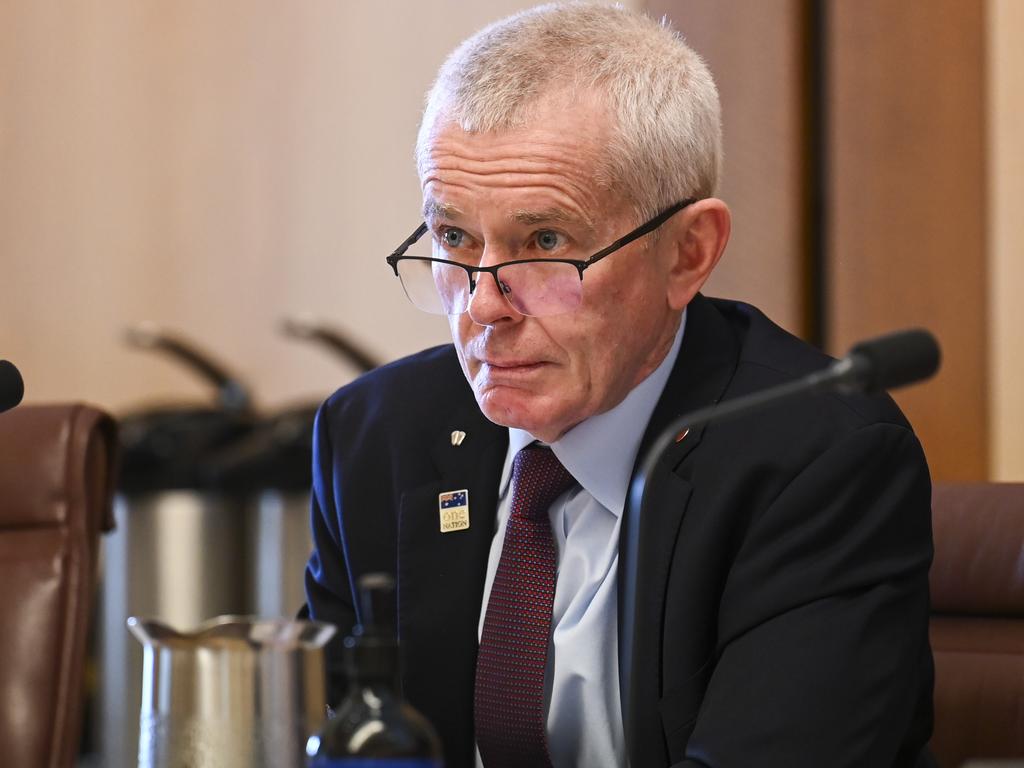 Senator Malcolm Roberts accused the bureau of repeatedly predicting the wrong weather during a budgets estimates hearing in Canberra. Picture: NewsWire / Martin Ollman