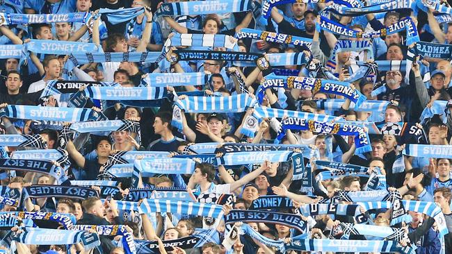 The Cove won’t get the chance to cheer on Sydney FC in the FFA Cup final. Picture: Mark Evans