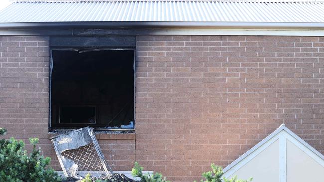 The scene of a fatal house fire at Parkside on Sunday afternoon. Picture: Tom Huntley