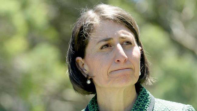 NSW Premier Gladys Berejiklian wants to change the national anthem to “we are one and free” rather than “young and free”. Picture: Jeremy Piper