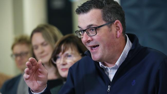 The Victorian Premier Daniel Andrews makes an announcement at the Glen Waverley Priority Primary Care Centre. Sunday, April 16. 2023.  Picture: David Crosling