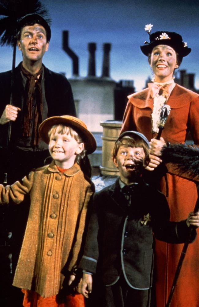 The four main characters from the original Mary Poppins.