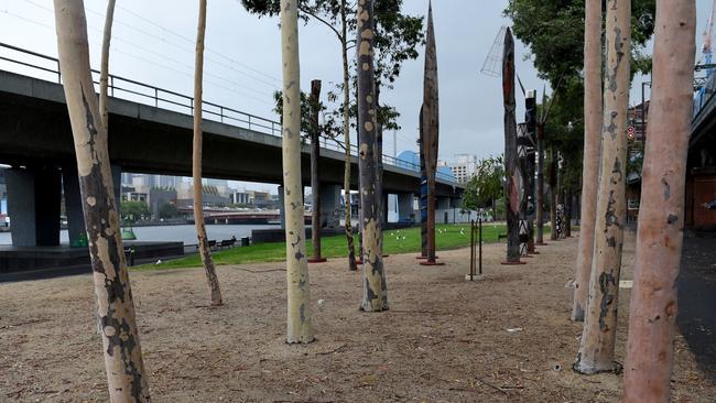 This forgotten pocket along the Yarra River could be transformed into a pool. Picture: Nicole Garmston