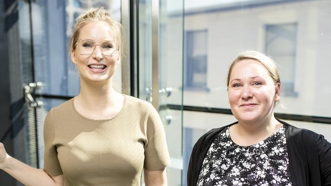 Two of our leading female scientists, Dr Lila Landowski, left, and Dr Emma Eaton. Picture: Eddie Safarik