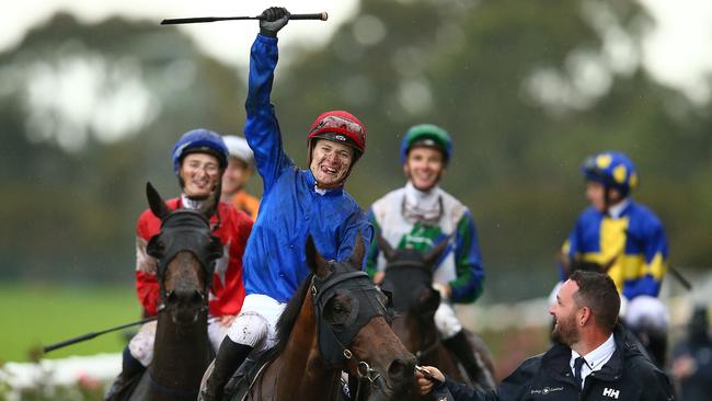 Koby Jennings couldn’t hide his delight after winning the Golden Eagle. Picture: Getty Images