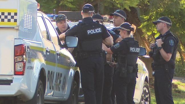 Police at the scene at Brabham Crescent,  Gulfview Heights  A gunman remains on the run after a broad daylight shooting. Picture 7NEWS