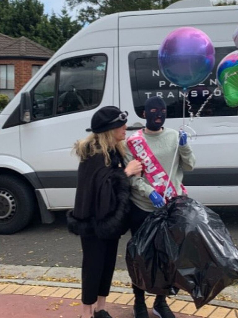 The mother and daughter celebrated her big move home.