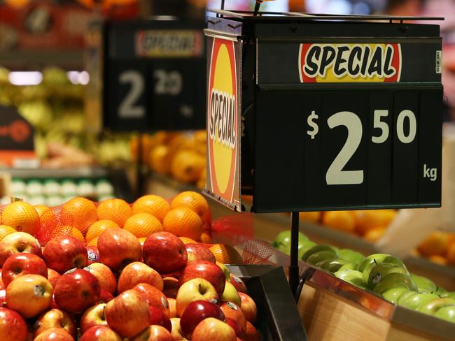 Coles supermarkets have slashed their prices of fruit and vegetables. Picture: Toby Zerna