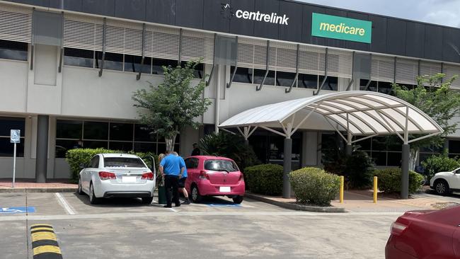 Police broke a window of a car at the Centrelink carpark on Musgrave St, Rockhampton to rescue a child on March 4, 2025.