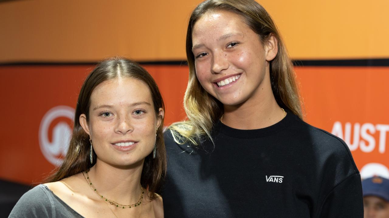 Ewe Wong and Pua Desoto with The Pulse at Boost Mobile Gold Coast Open 2023 Athletes and Co Pre-Comp Feast, May 5 2023. Picture: Celeste Humphrey