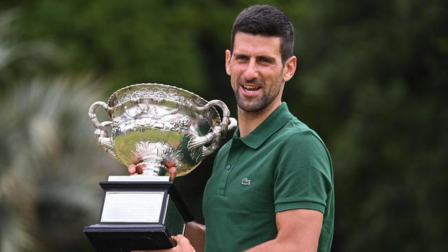 Novak Djokovic won $2.975m for taking out the 2023 Australian Open, but that figure will rise for next year’s champion. Picture: William West / AFP