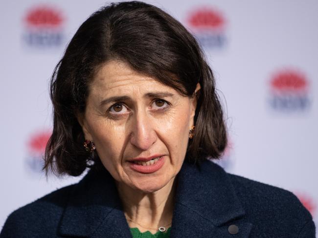 SYDNEY, AUSTRALIA - NewsWire Photos JULY 9, 2021: NSW Premier Gladys Berejiklian speaking to media at a press conference update on COIVID-19. Picture: NCA NewsWire / James Gourley