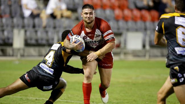 Demetriou in action for the Redcliffe Dolphins. Picture: Chris Higgins